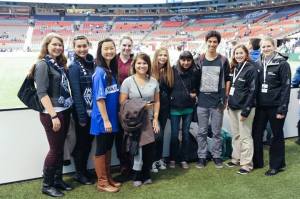YT1 members at a Whitecaps game!